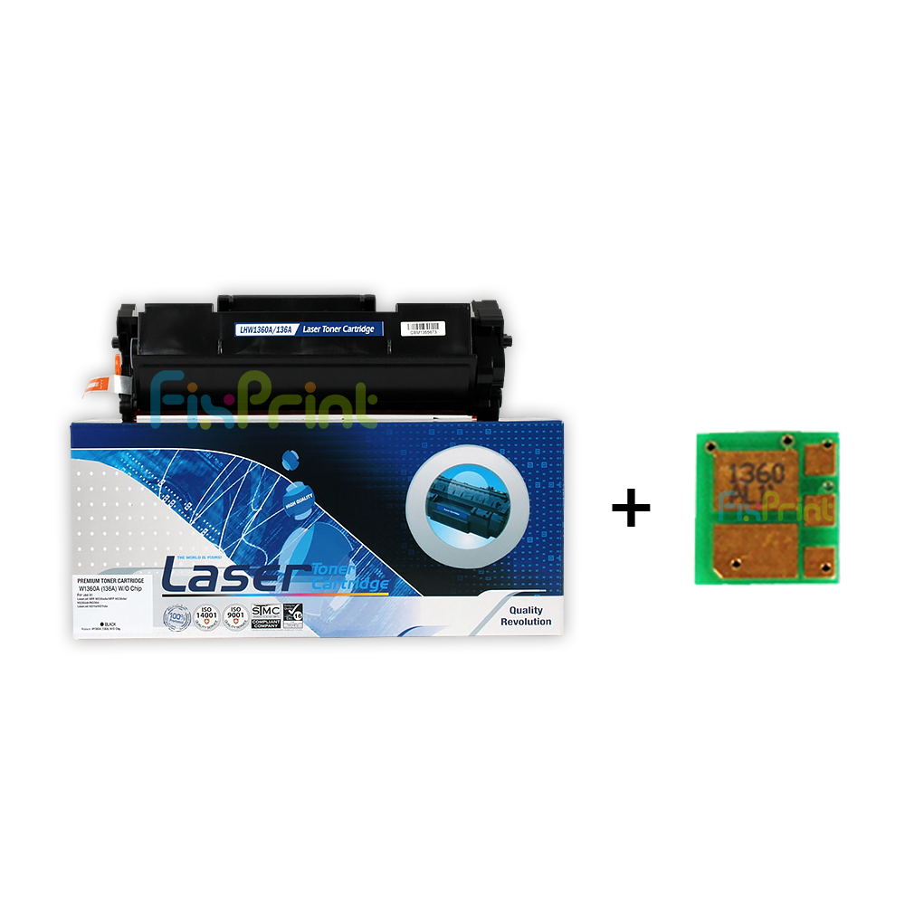 BUNDLING Cartridge Toner Compatible 136A W1360A + CHIP, Printer HPC LaserJet Monochrome M209 M211 MFP M233 M234 M236