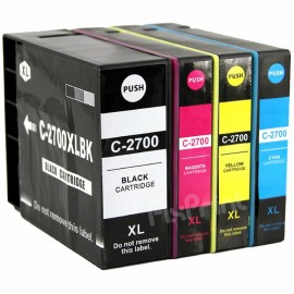 Cartridge Tinta Xantri Can PGI2700 XL PGI 2700XL PGI2700XL Cyan, Refill Printer MAXIFY iB4070 iB4170 MB5070 MB5170 MB5370 MB5470 Chip