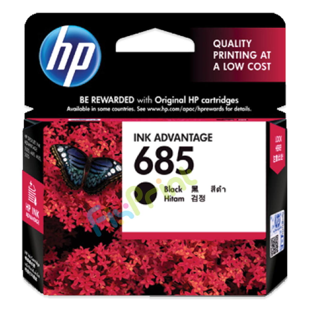 Cartridge Original HP 685 Black CZ121AA, Tinta Printer HP Deskjet 4615 4625 3525 5525 6525