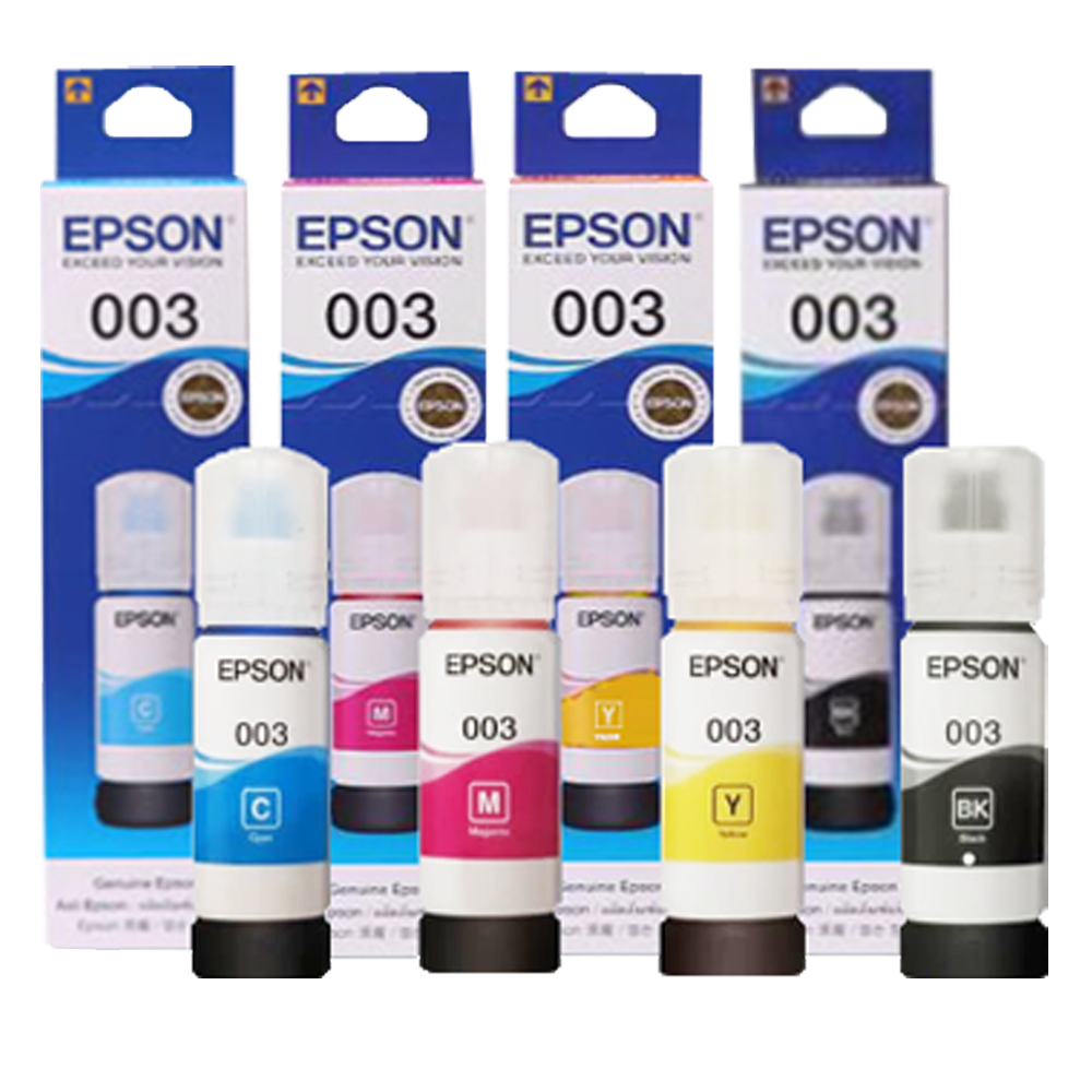 BUNDLING Tinta Refill Epson Original 003 CMYK 65ml, Tinta Refill Printer Epson L1110 L3110 L3150 L5190