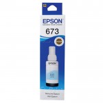 Tinta Refill Epson Original 673 t6735 Light Cyan 70ml, Tinta Refill Printer Epson L800 L805 L810 L850 L1800